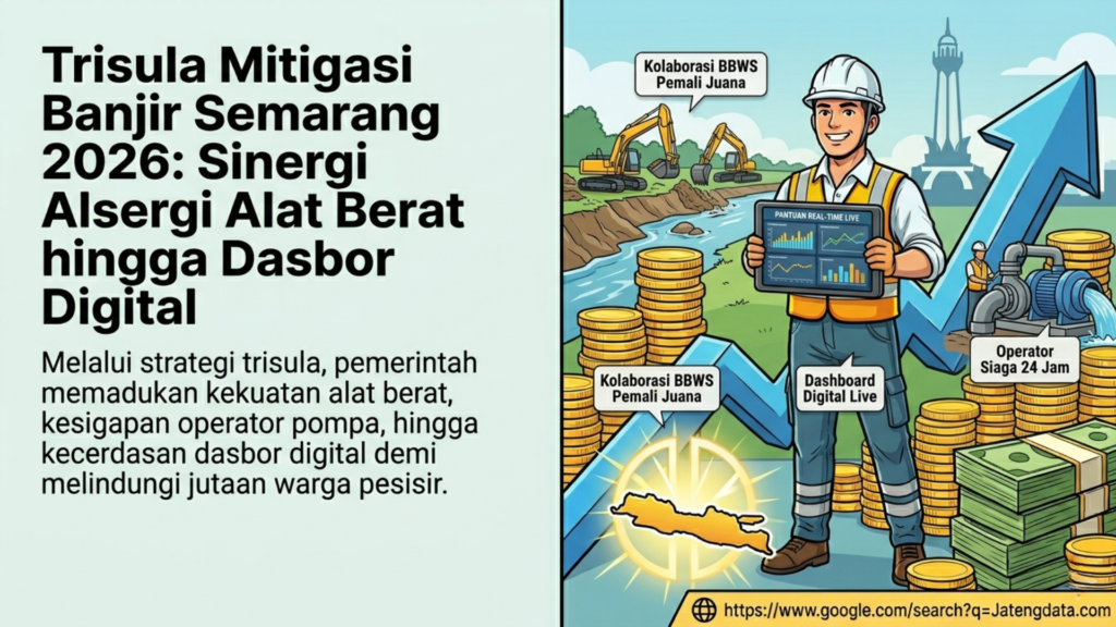 Trisula Mitigasi Banjir Semarang 2026: Sinergi Alat Berat hingga Dasbor Digital