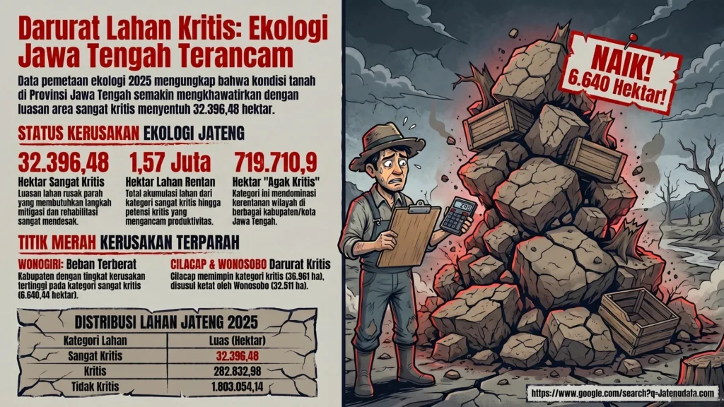 Alarm Bahaya Lahan Kritis Jateng, Wonogiri dan Cilacap Paling Memprihatinkan