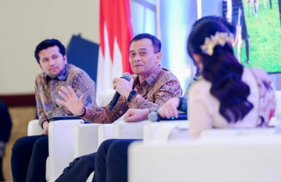 Gubernur Jateng Ahmad Luthfi memaparkan strategi swasembada pangan Jateng saat menjadi narasumber dalam Konferensi Nasional Pengembangan Ekonomi Daerah di Jakarta.