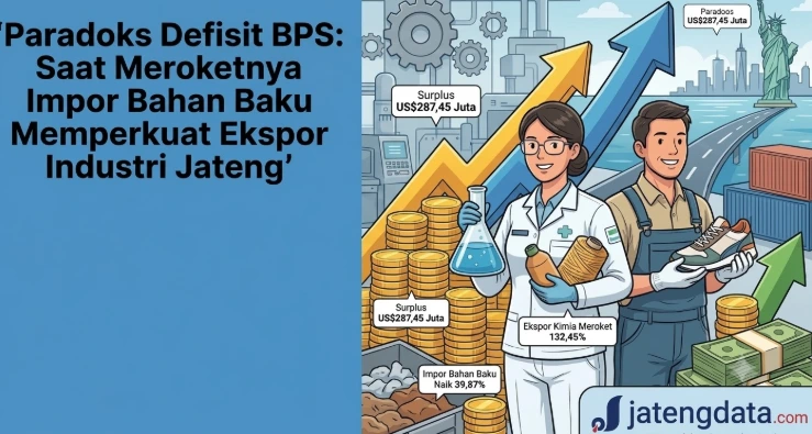 Paradoks Defisit BPS: Saat Meroketnya Impor Bahan Baku Memperkuat Ekspor Industri Jateng
